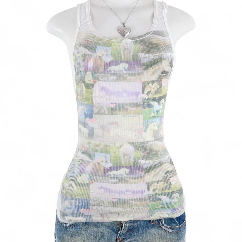 y2k unicorn collage tank saint pink by charlotte
